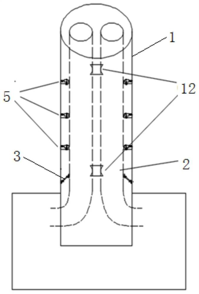 Towering vibration reduction chimney with inerter device