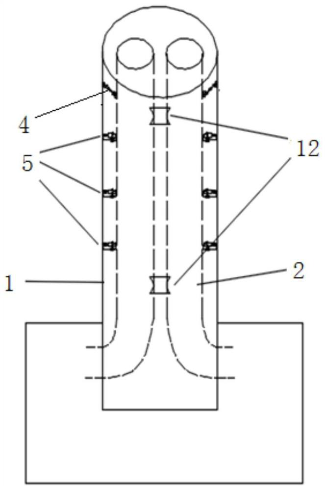 Towering vibration reduction chimney with inerter device