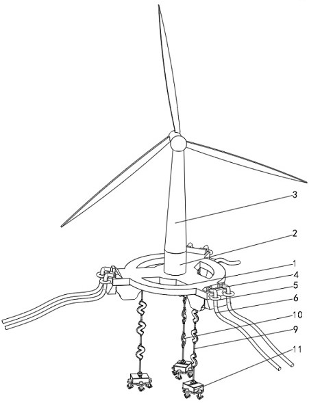 A kind of offshore floating wind power generating set and using method