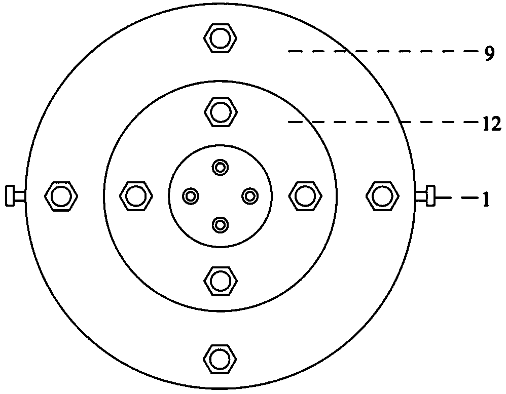 Concrete-high-compaction bentonite composite system behavior simulation test method and device