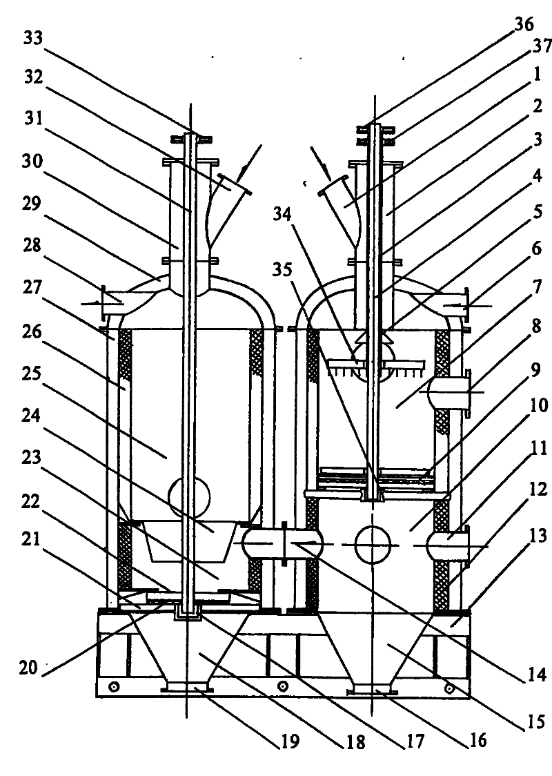 H-shaped carbonization furnace and method for producing biomass activated carbon and carbonized combustion gas by using same