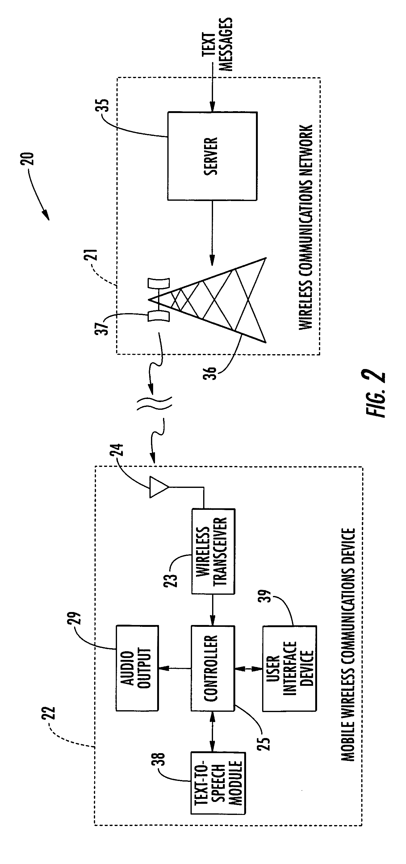 Communications system providing automatic text-to-speech conversion features and related methods