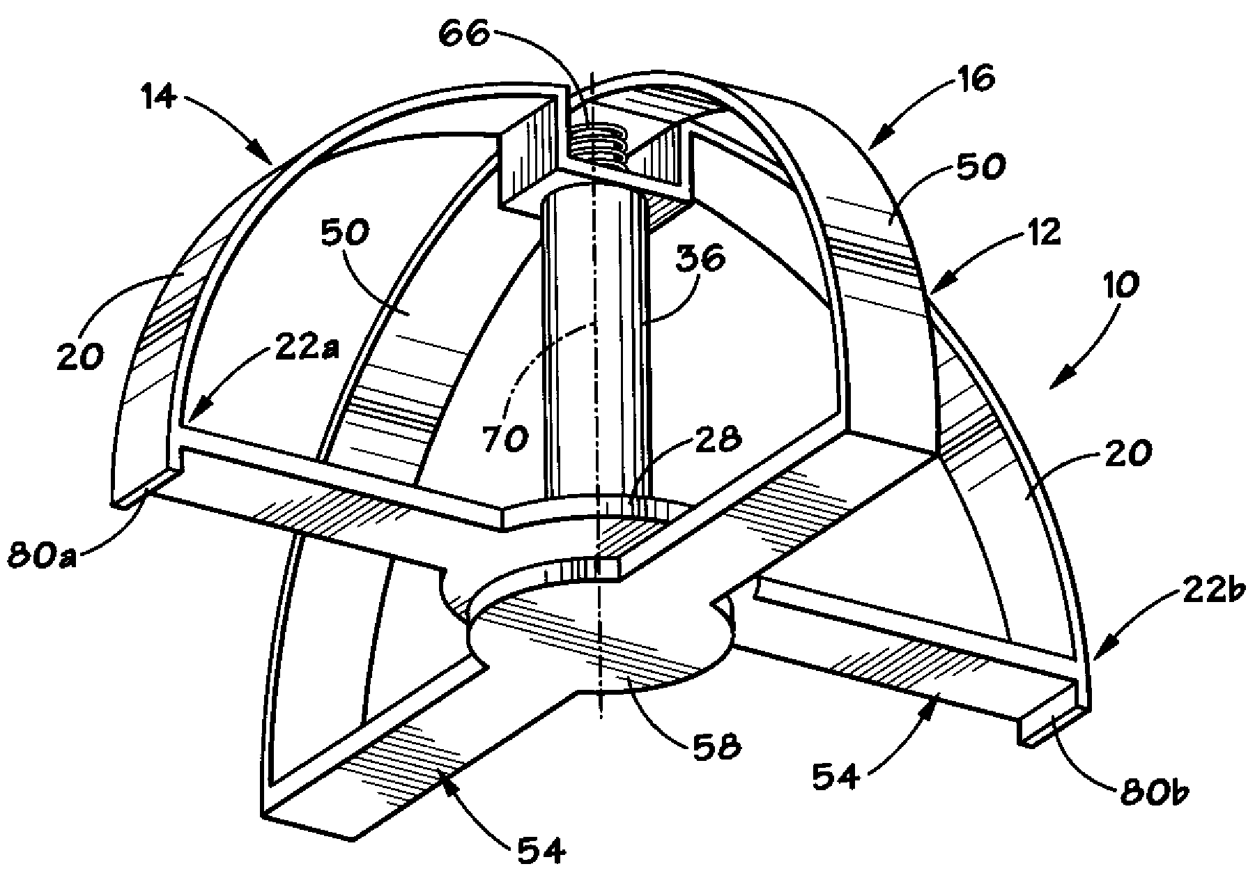 Collapsible acetabular reamer