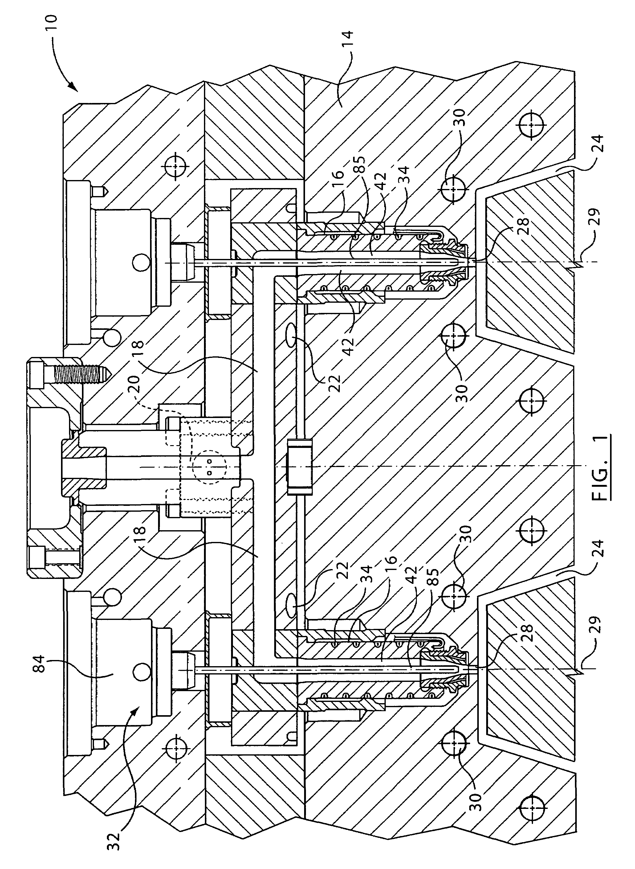 Hot runner nozzle with a tip, a tip surrounding piece and an alignment piece