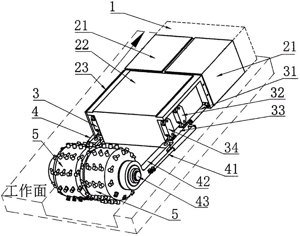 Pineapple head coal mining machine