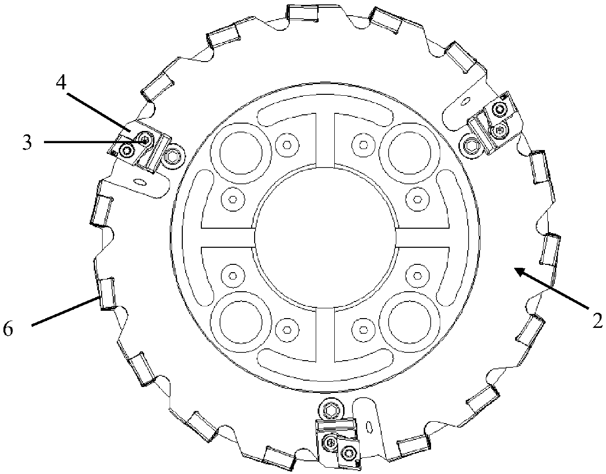 Vertical disc milling cutter device and reverse milling method thereof