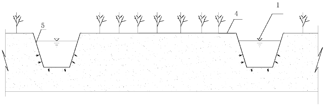 Film hole furrow irrigation method for saline-alkali land soil, and mulching film puncher