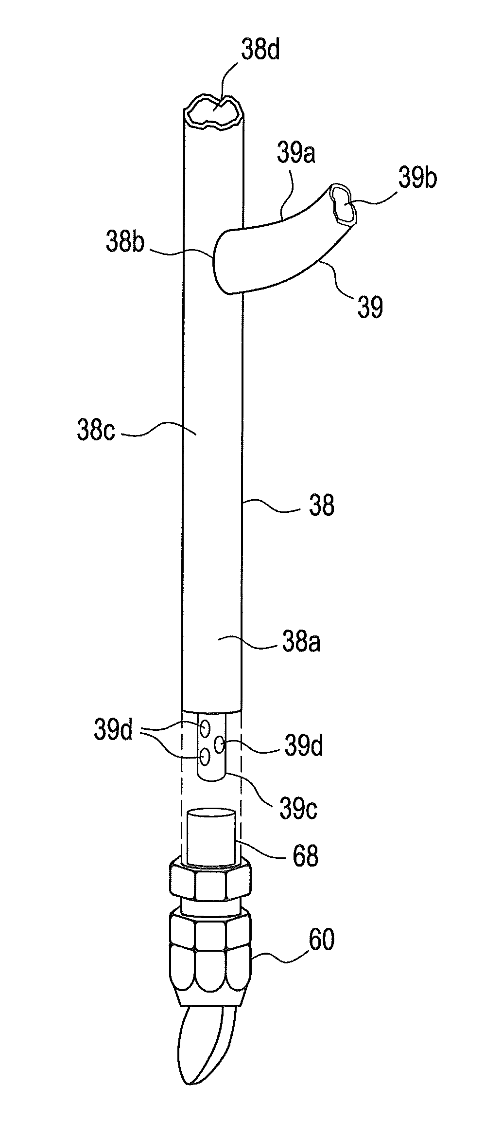 Spray lance arrangement