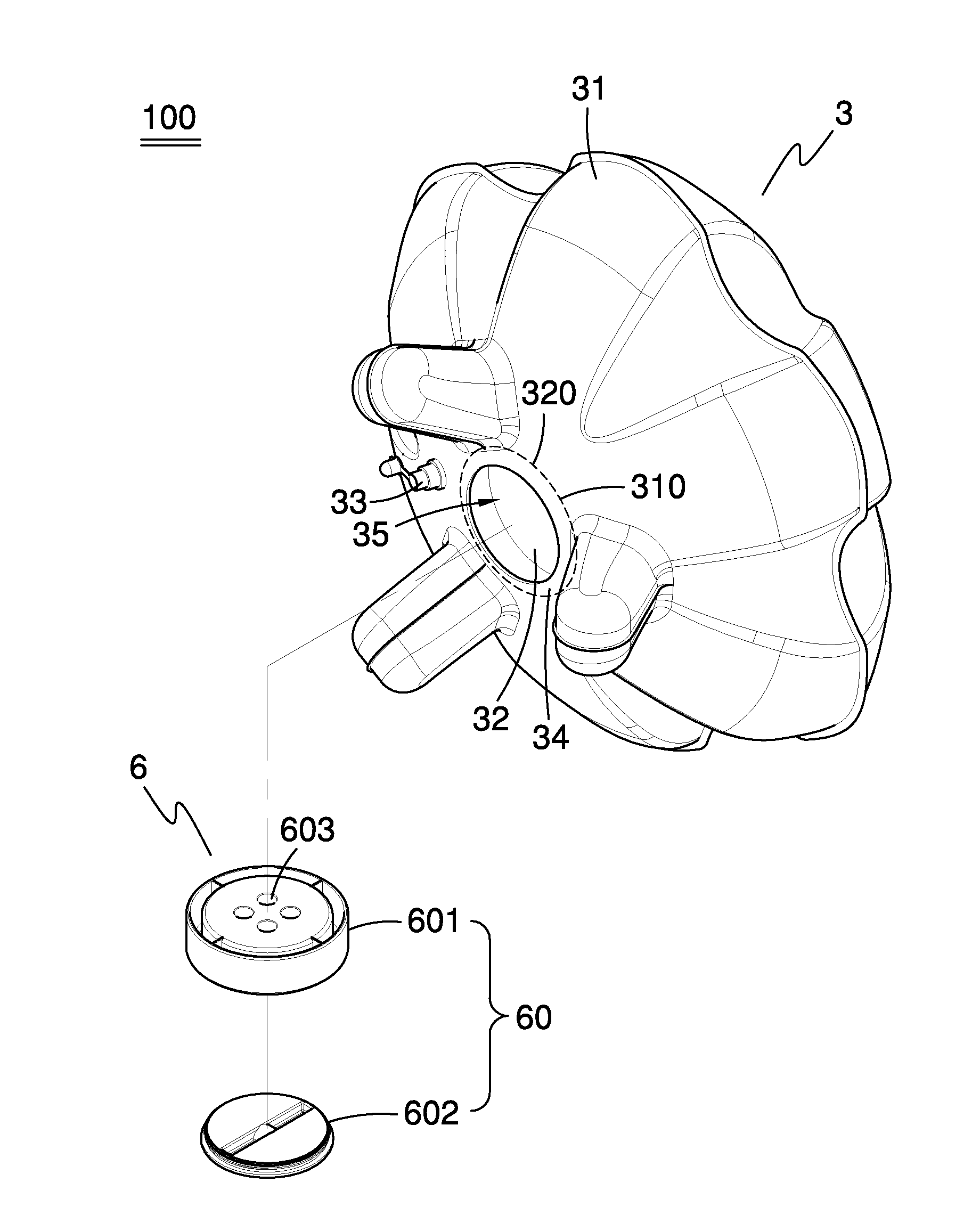 Inflatable lamp assembly