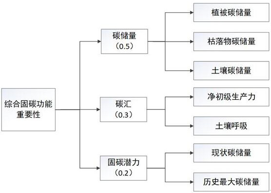 Ecological protection red line delimiting method for carbon sequestration function of terrestrial ecosystem