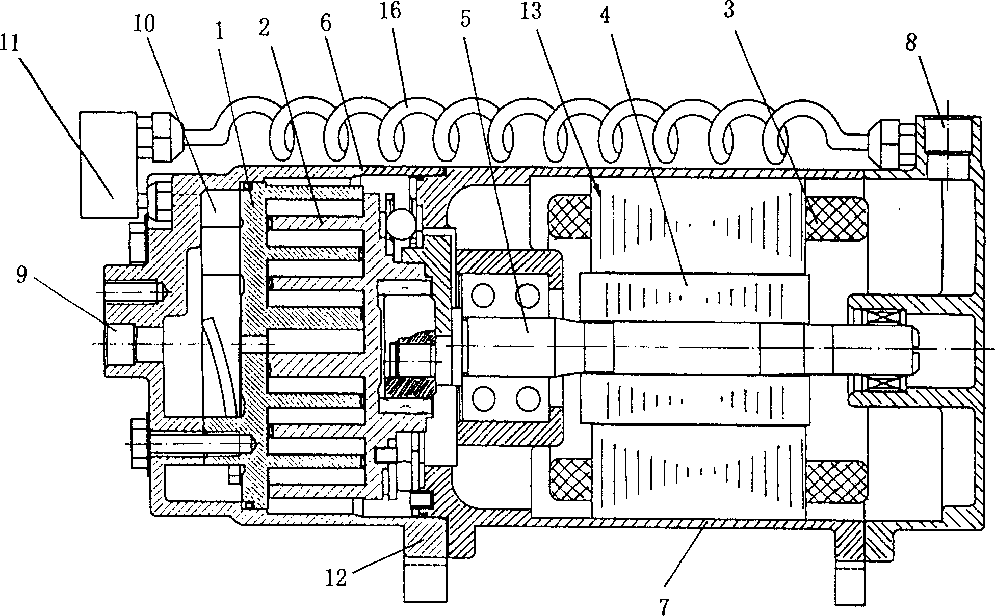 Vehicular constant-pressure fully-closed vortex compressor