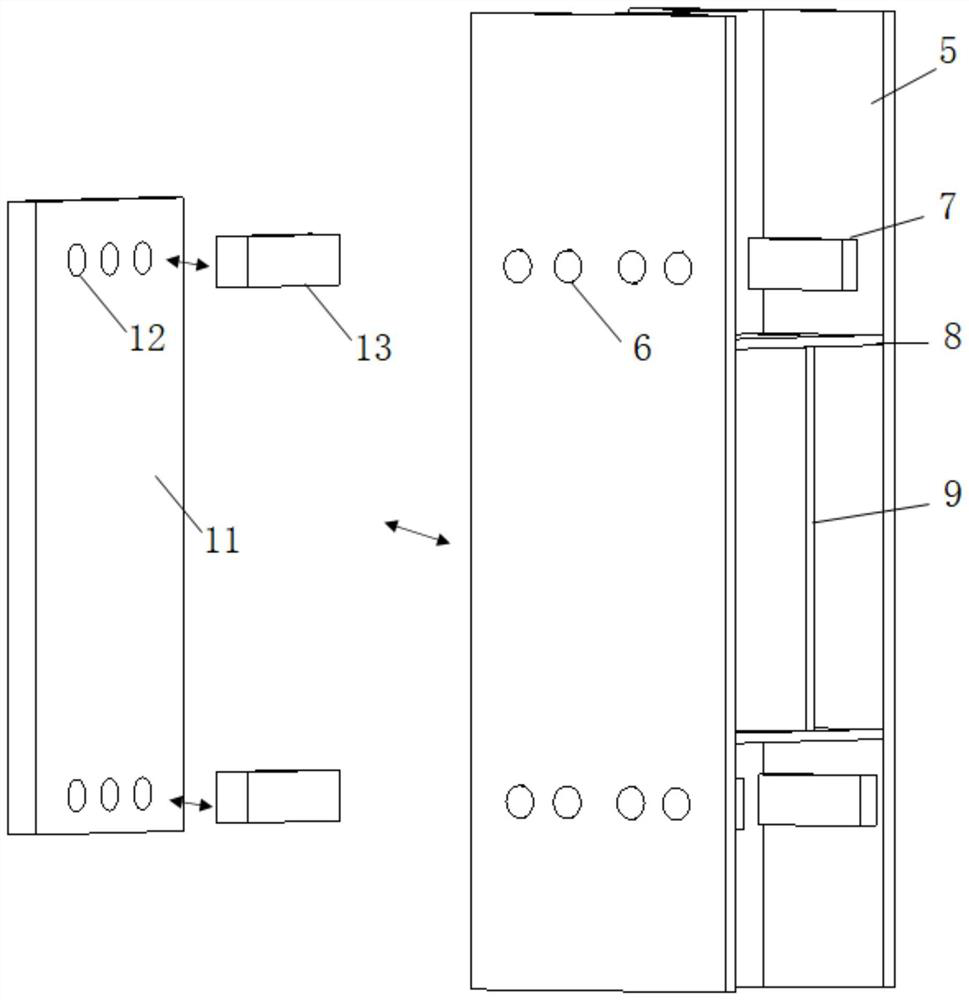 Beam-column joint for prefabricated PEC structure system and preparation method