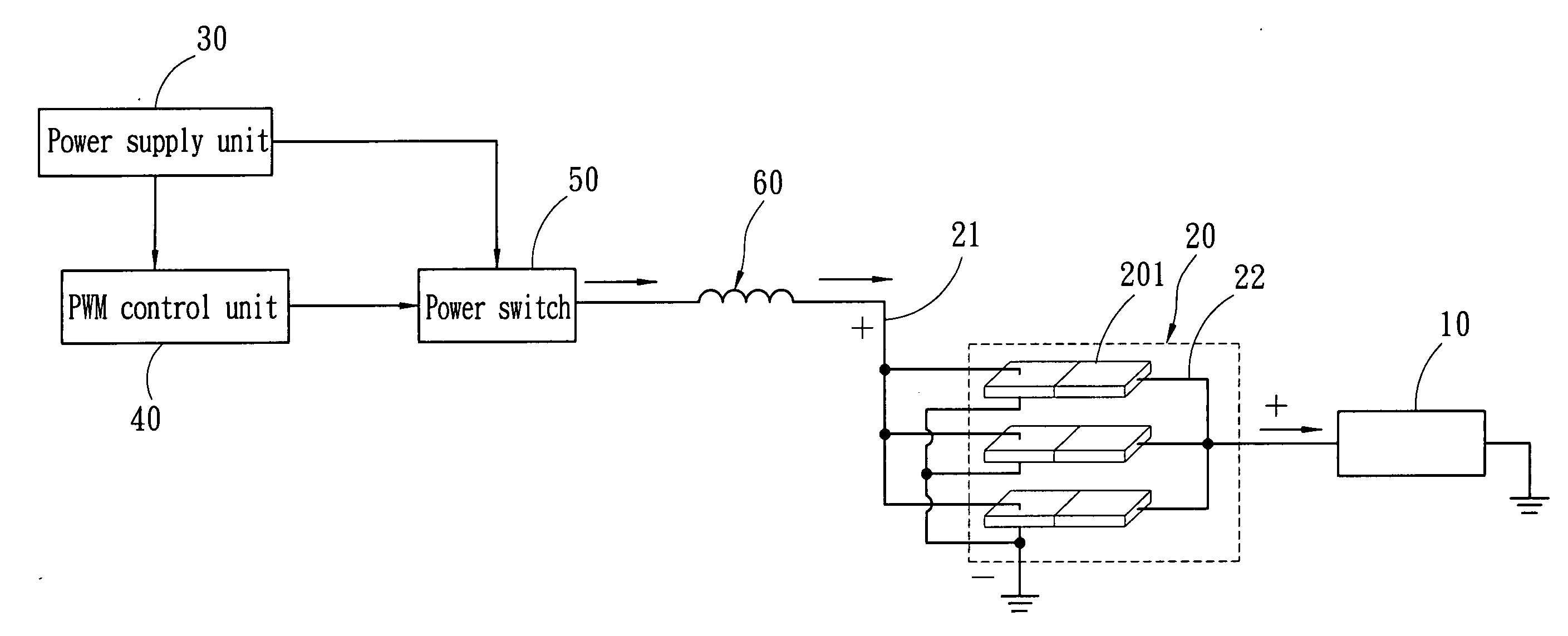 Piezoelectric power supply