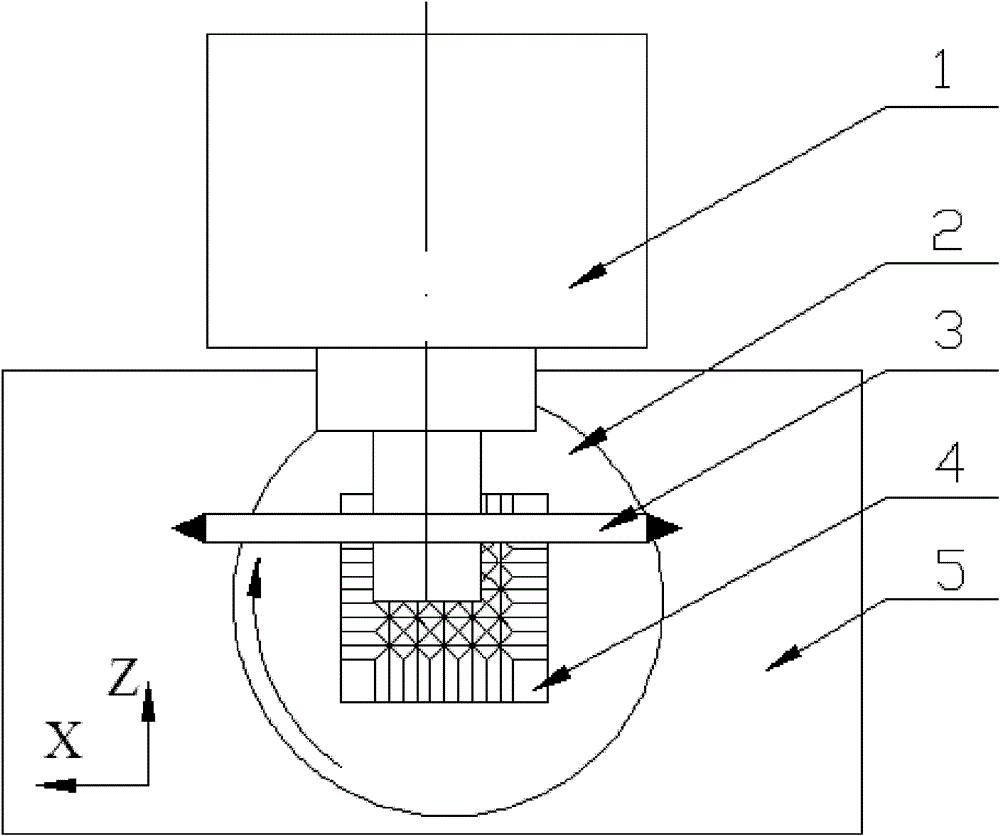 Ultrasonic vibration auxiliary grinding method of ultrahard linear microstructural surface