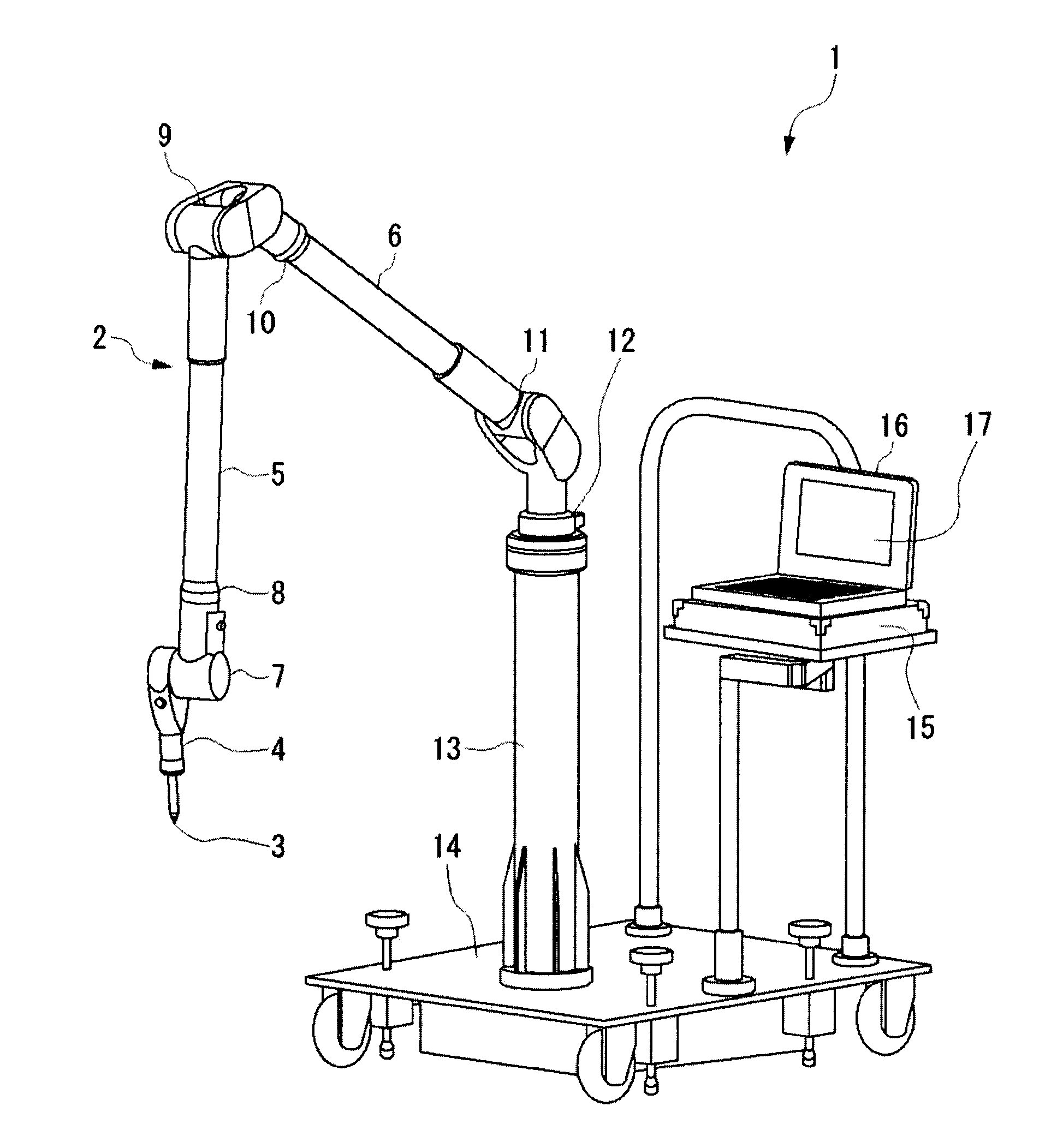 Method for calibrating parameter of articulated coordinate measuring apparatus