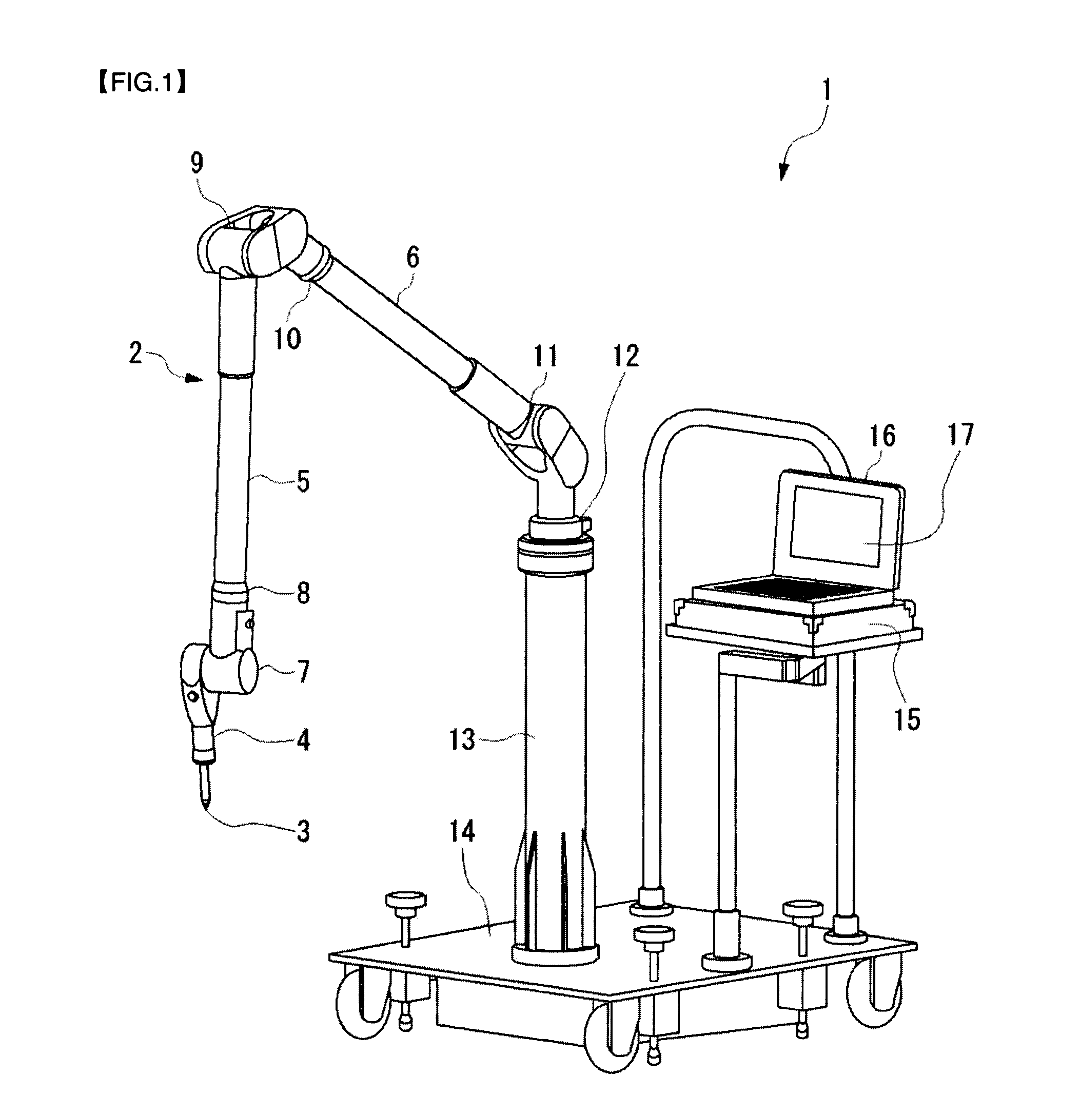 Method for calibrating parameter of articulated coordinate measuring apparatus