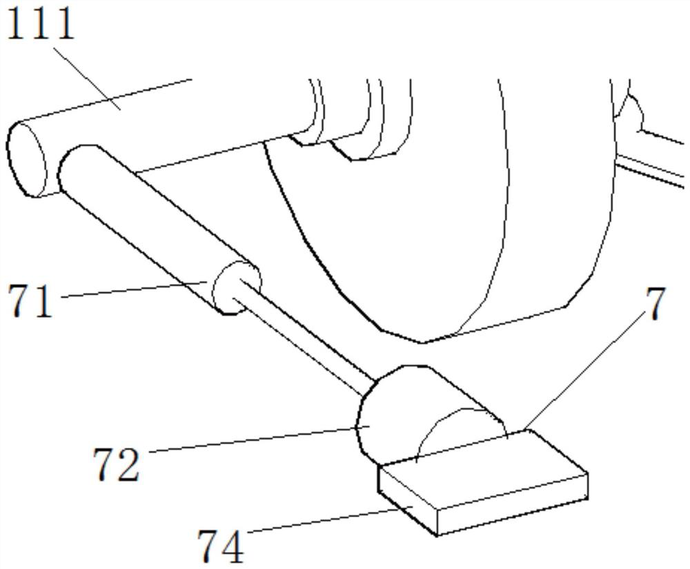 A pipe inner wall coating brushing and soot blowing and vacuuming device