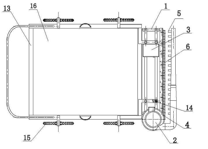 Mechanically harvesting device of three-leafy vegetables