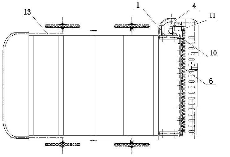 Mechanically harvesting device of three-leafy vegetables