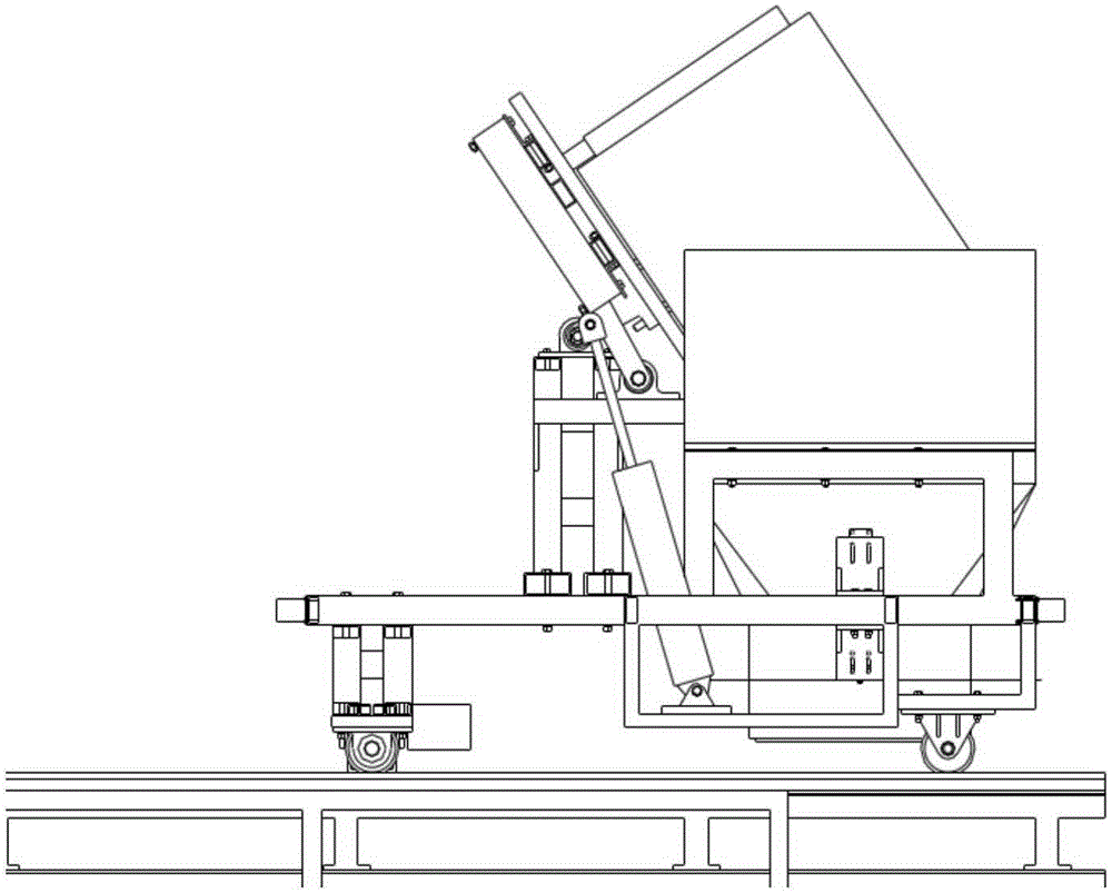 Large-angle high-load-capacity turnover feeding device