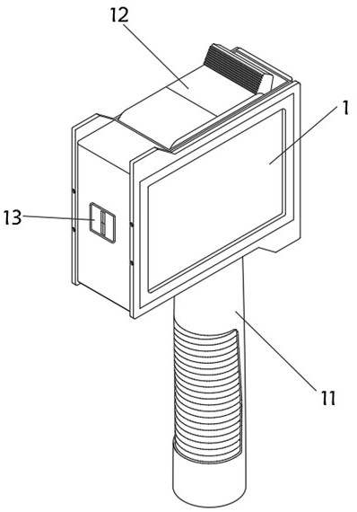 Handheld green printing device and printing method