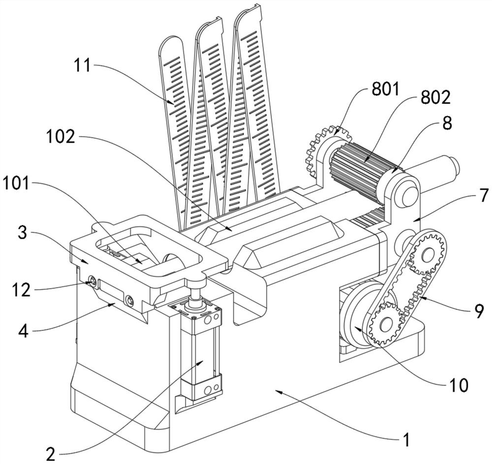 Cable length measuring, cutting and splitting device for power supply of power distribution cabinet