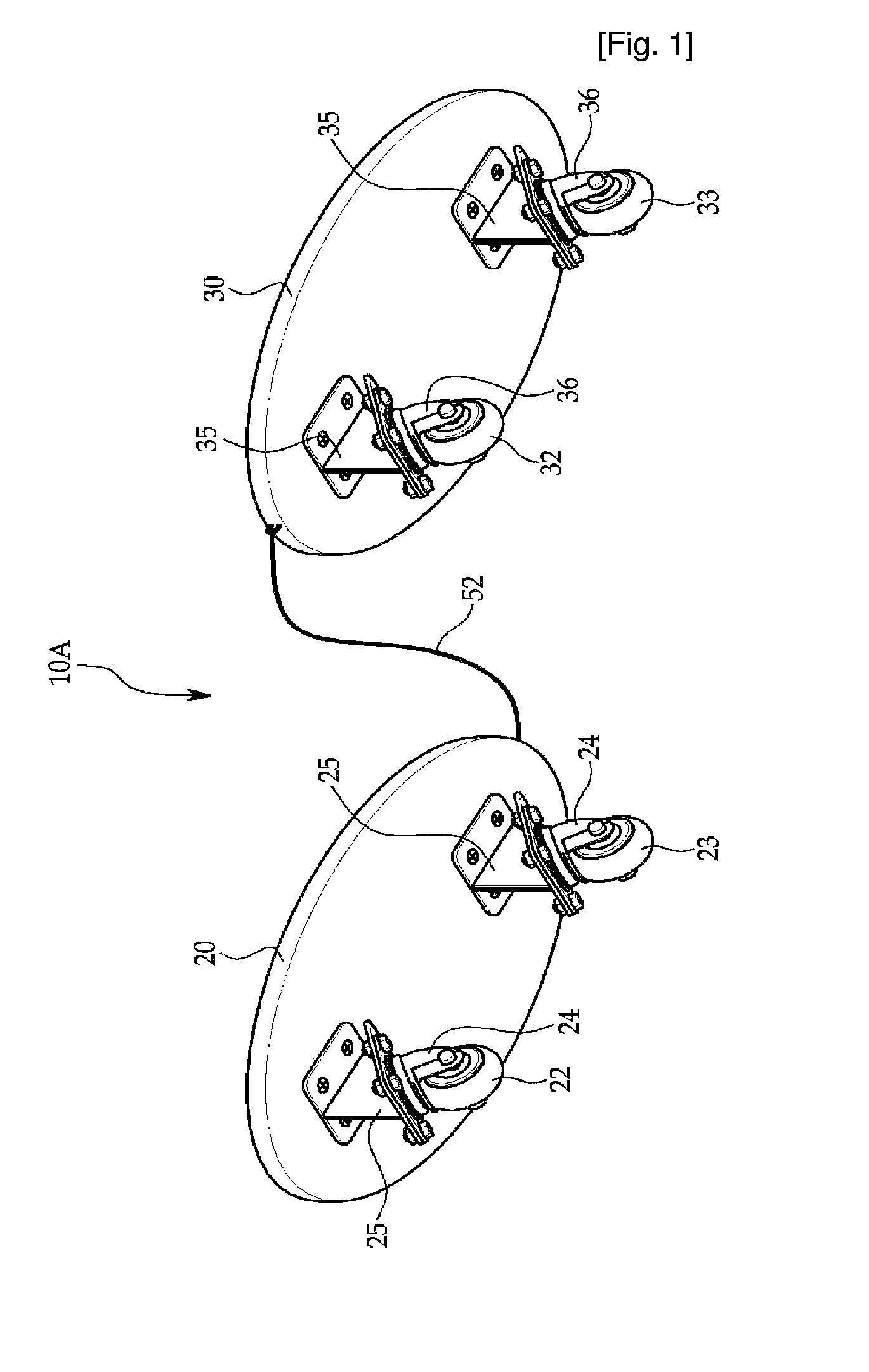 Caster skate apparatus