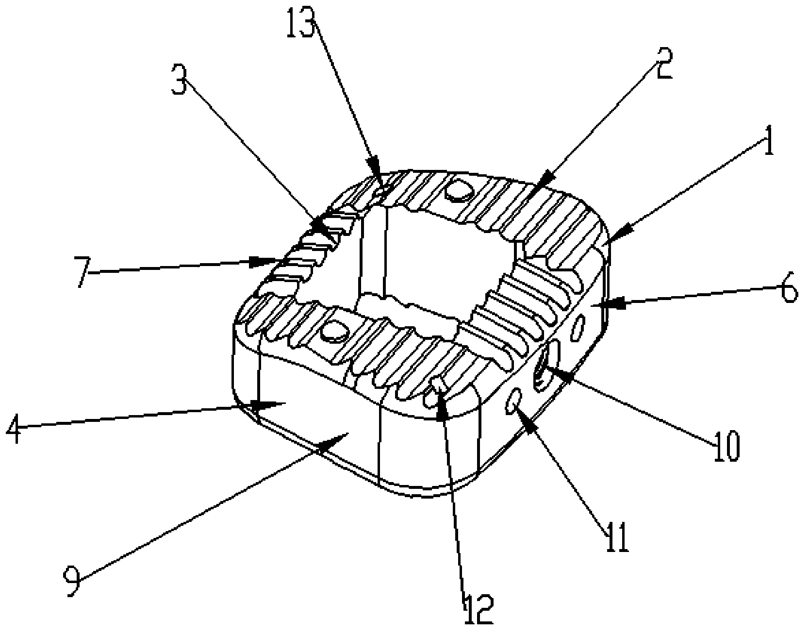 Anterior cervical interbody fusion cage