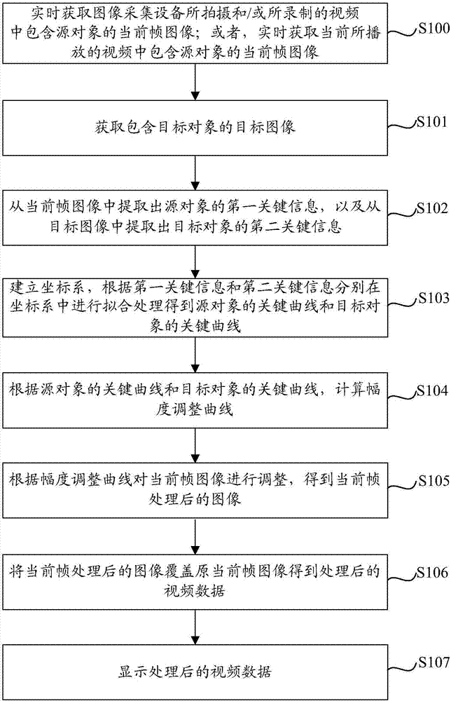 Real-time processing method and device of video object transformation and calculation device