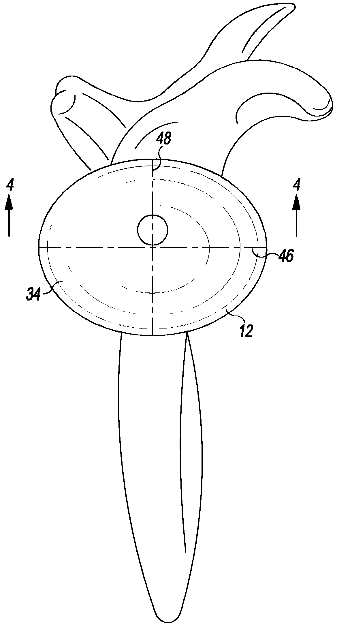 Reverse shoulder orthopaedic implant having elliptical glenosphere component