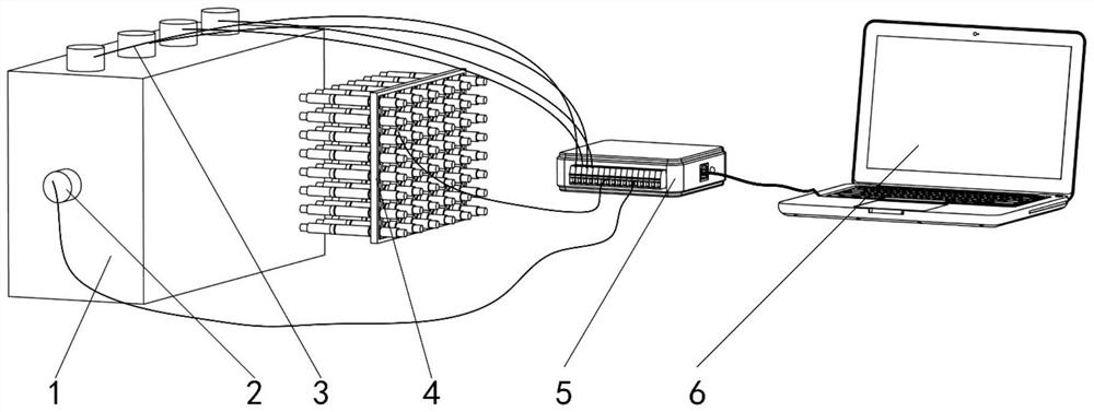 Engine mechanical noise testing method and device