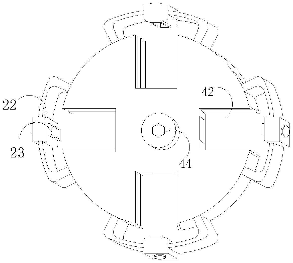 A separate and connected stamping die turntable for auto parts