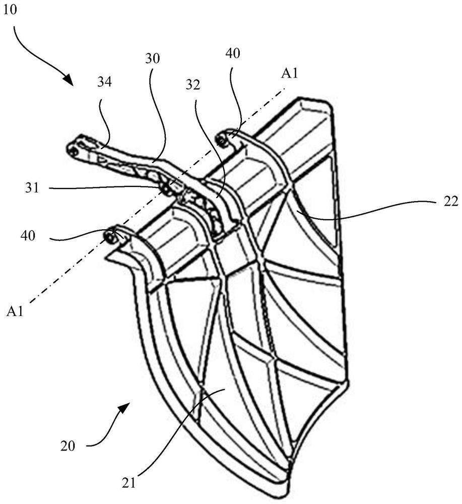 Cabin door assembly of main undercarriage cabin of aircraft