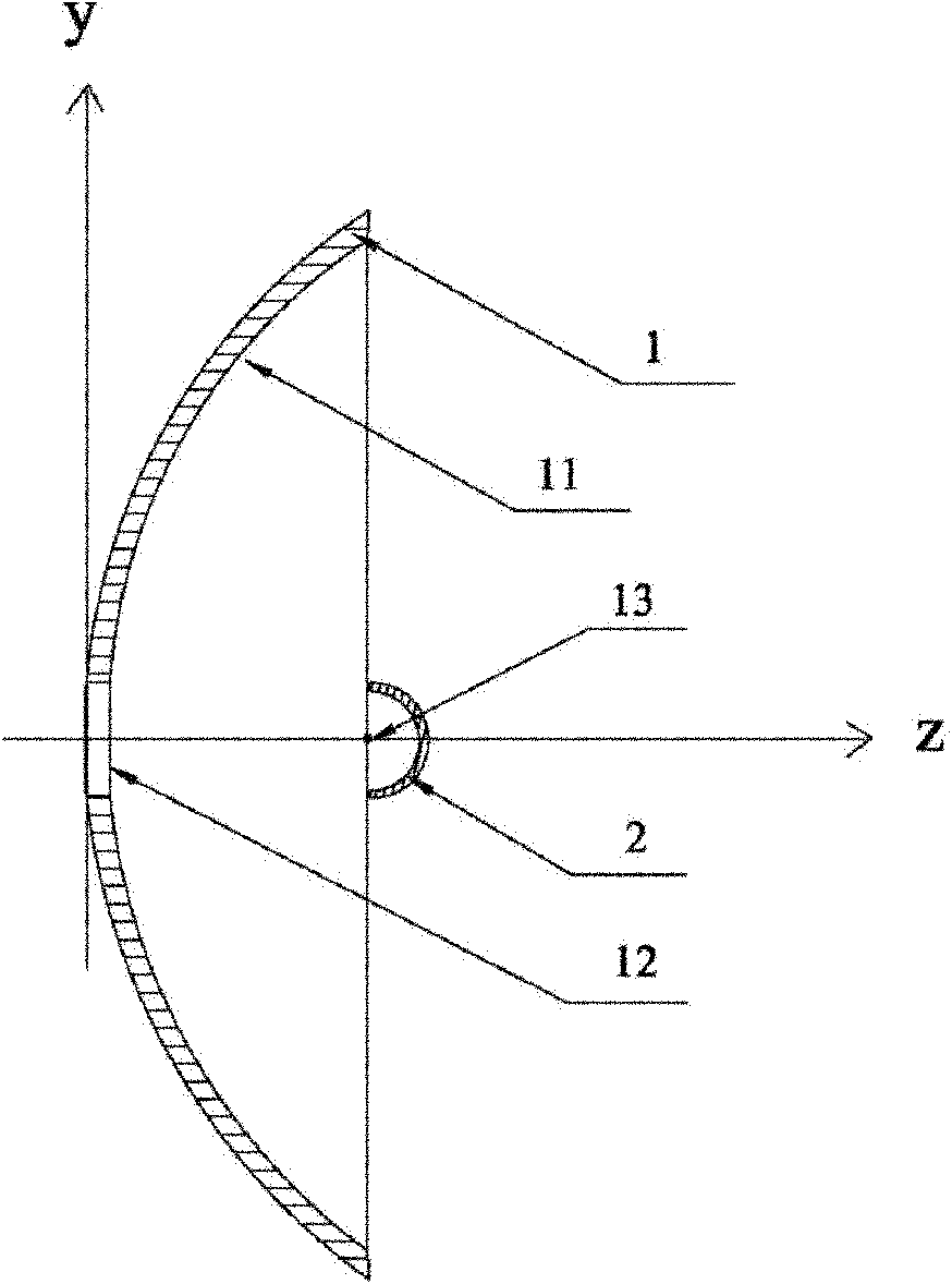 Lamp reflector and searchlight