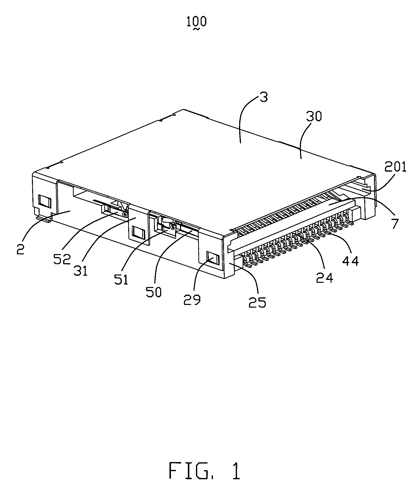 Electrical card connector with improved card restriction structure