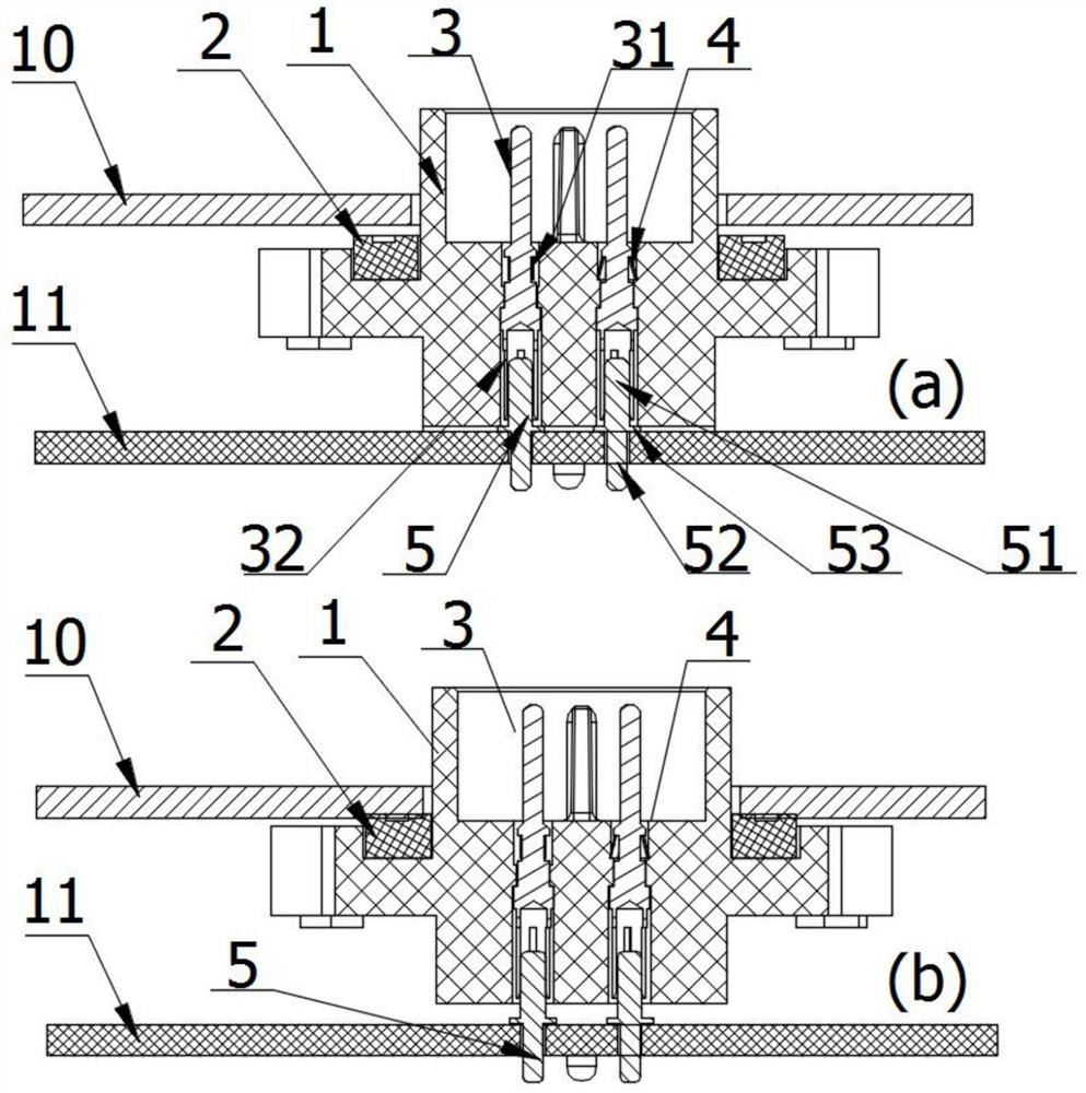 Double-floating type mounting structure of connector socket