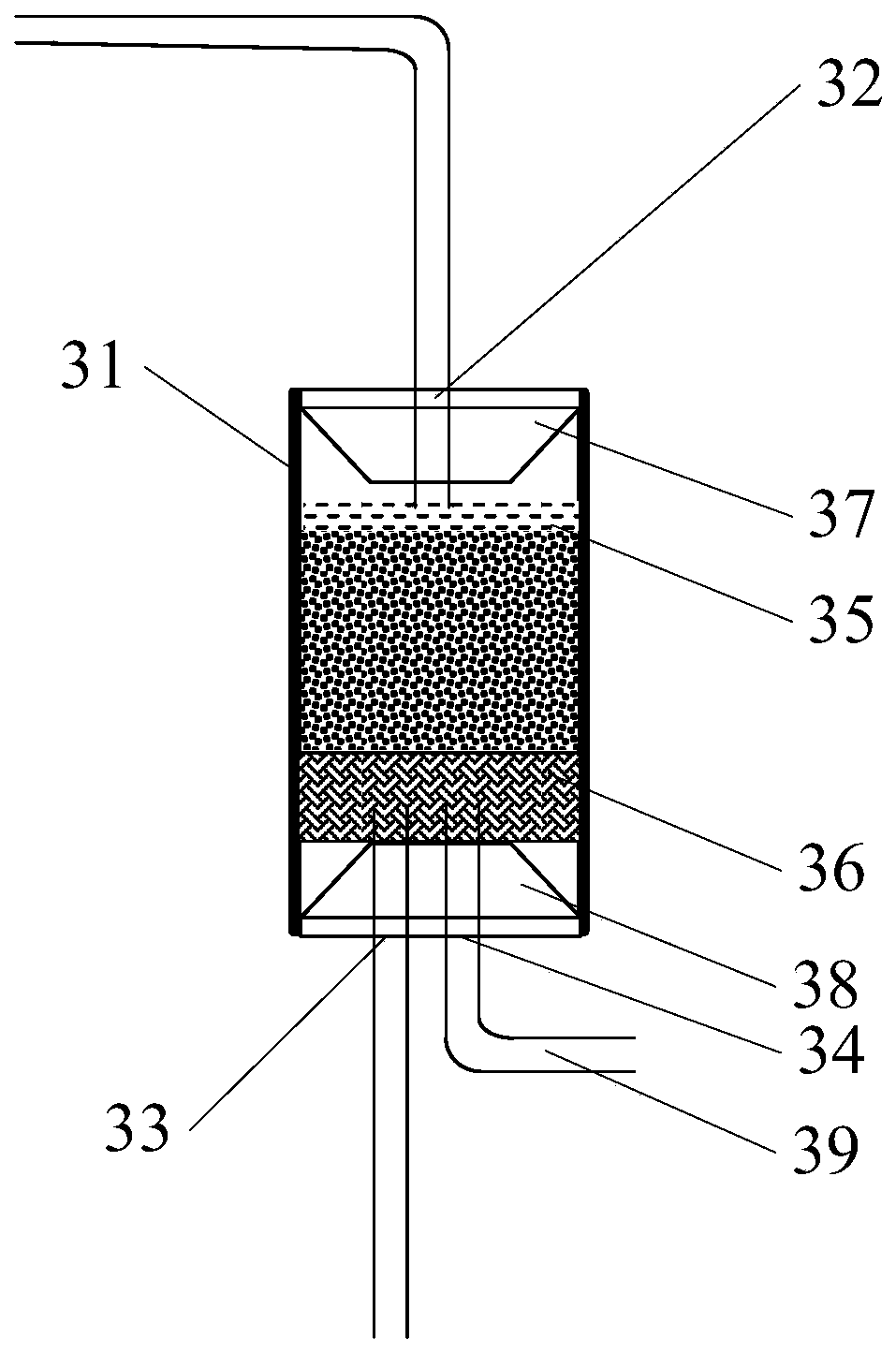 Simulation device for syngenetic cementation of carbonate rocks