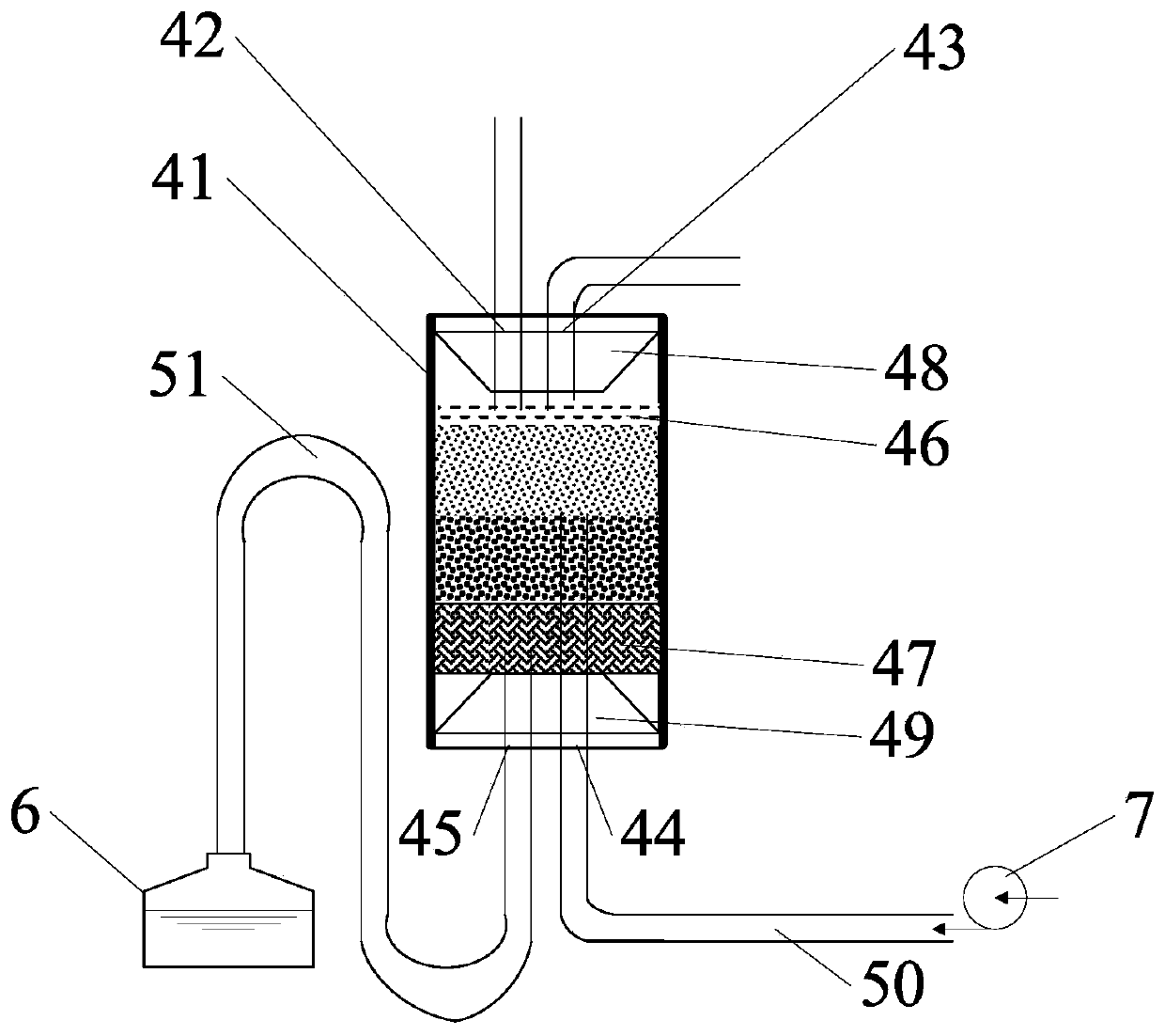 Simulation device for syngenetic cementation of carbonate rocks