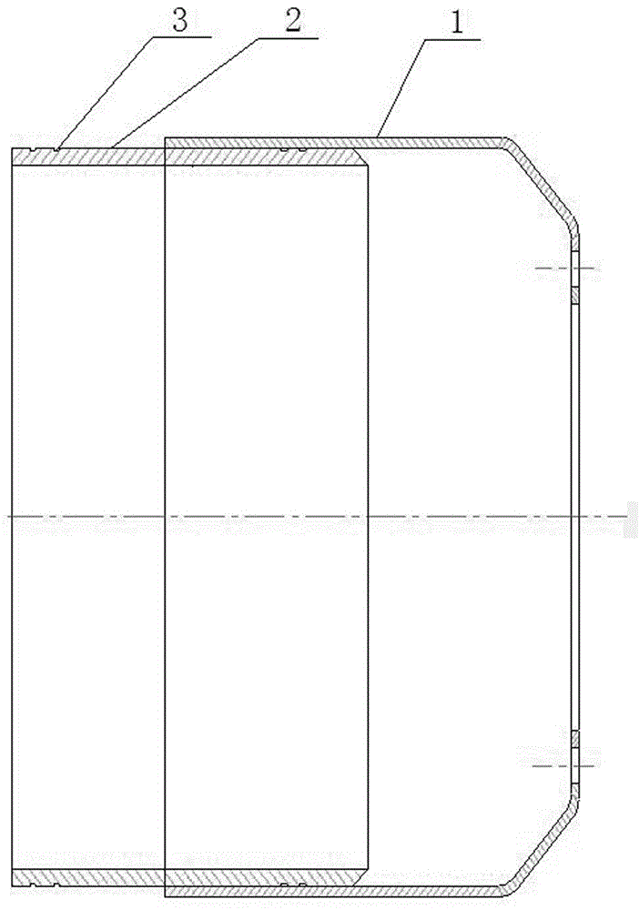 Forming method of press-fit double-metal compound brake drum