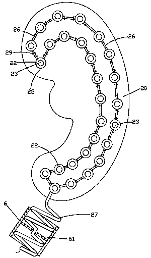 Ear massage healthcare therapeutic apparatus with dual therapy effects