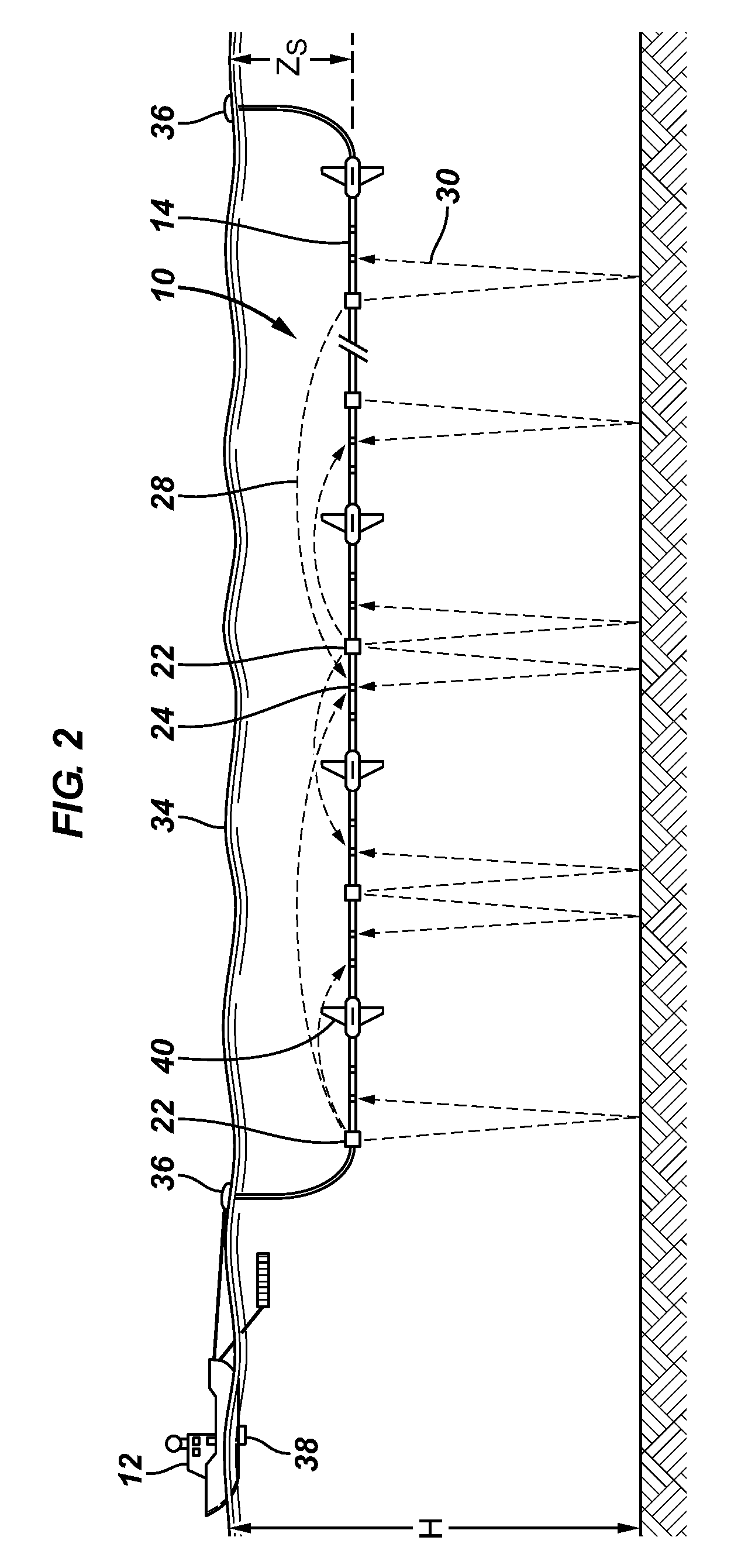 Depth sounding by acoustic pingers in a seismic spread