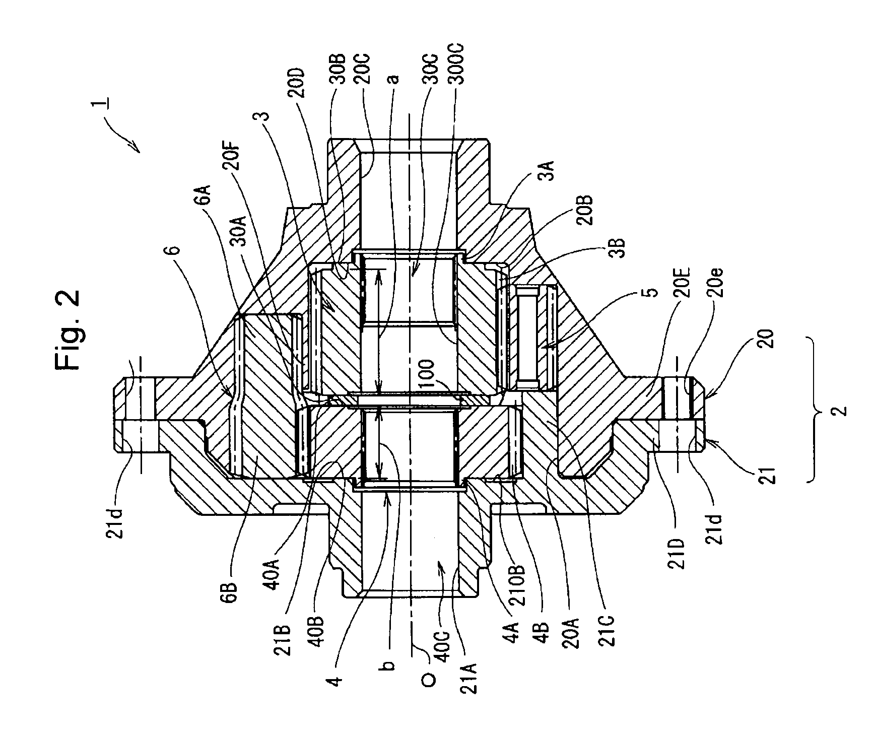 Gear and differential apparatus provided therewith for vehicle