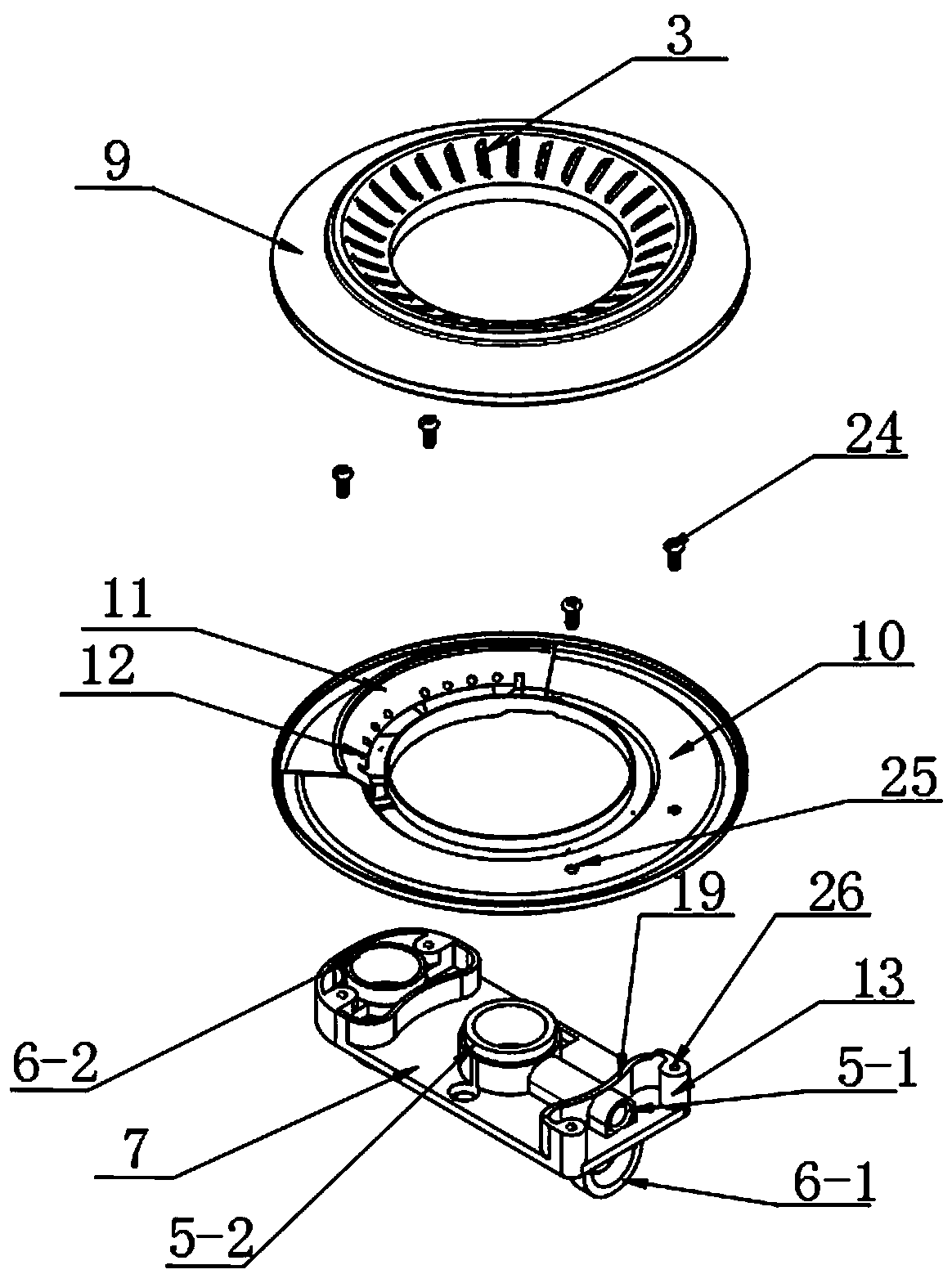 Totally upward air inlet combustor