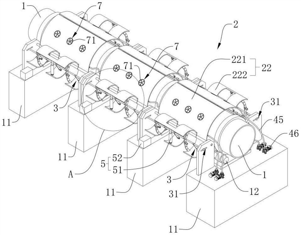 A rotary kiln waste heat comprehensive utilization system