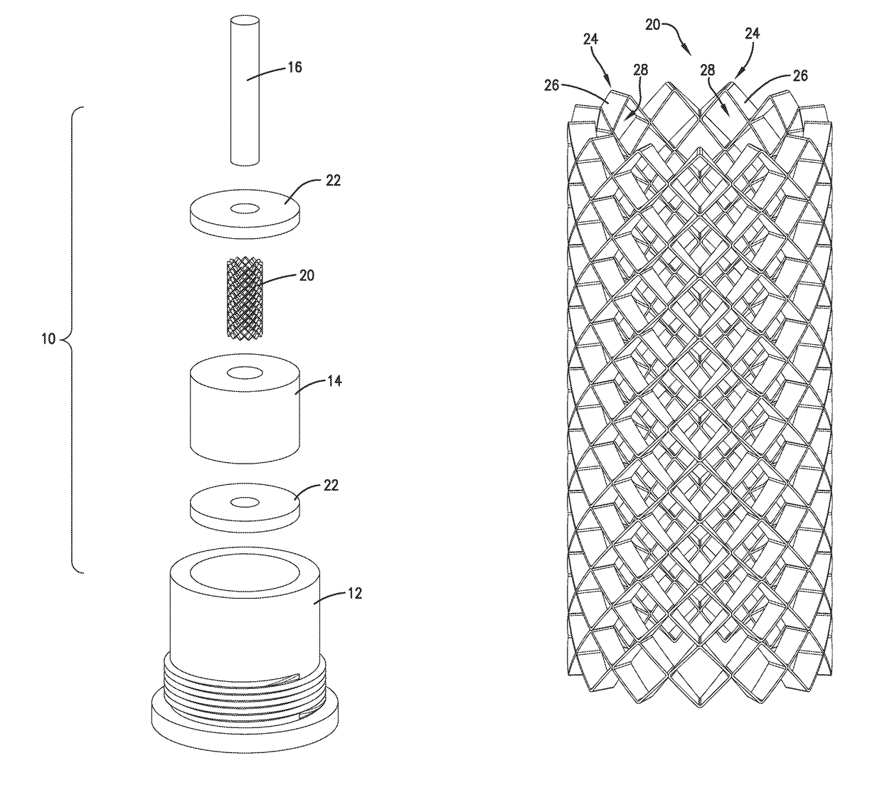 Lightning arrestor connector with mesh dielectric structure