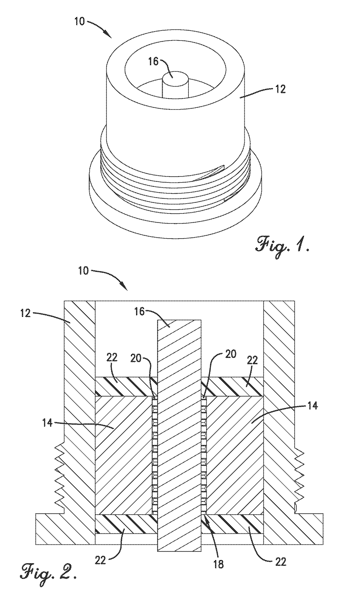 Lightning arrestor connector with mesh dielectric structure