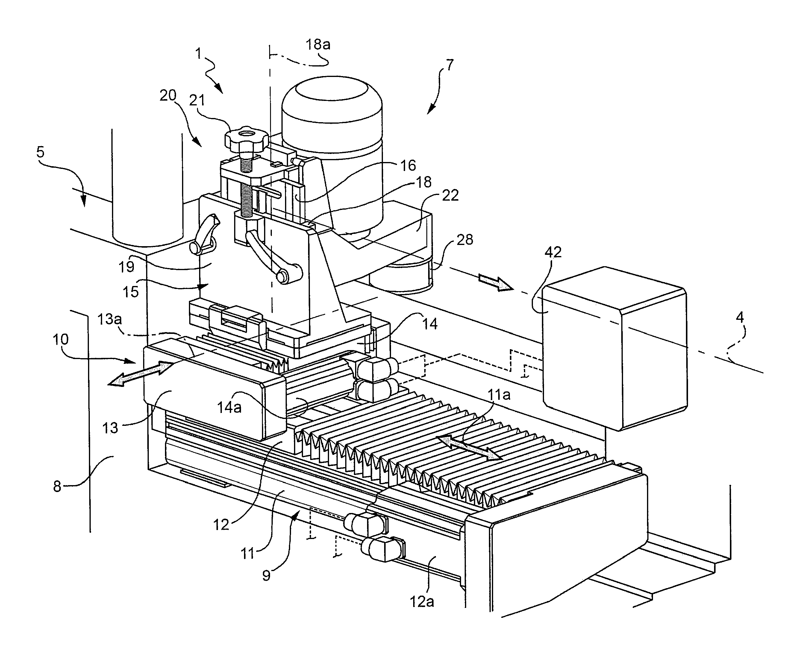 Grinding assembly for bevelling corners of glass sheets