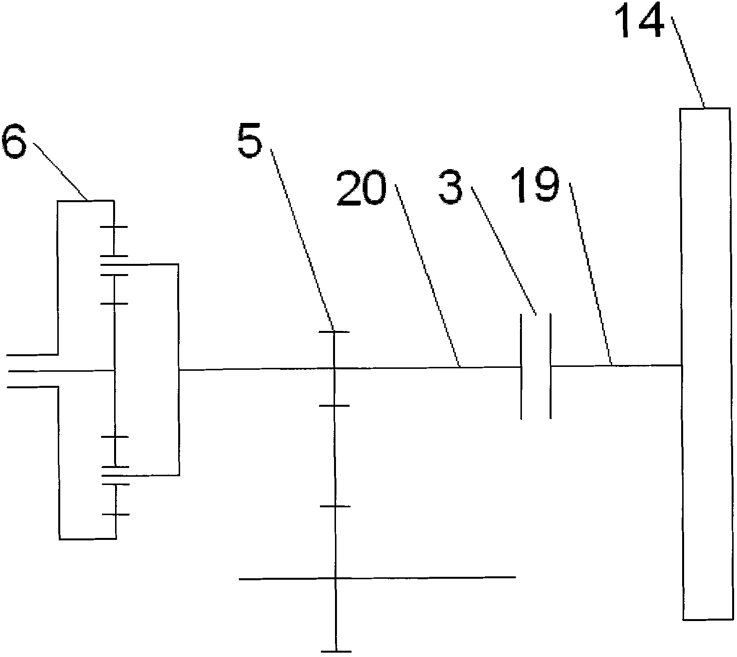 Power transmission unit and transmission control method of hybrid driving system