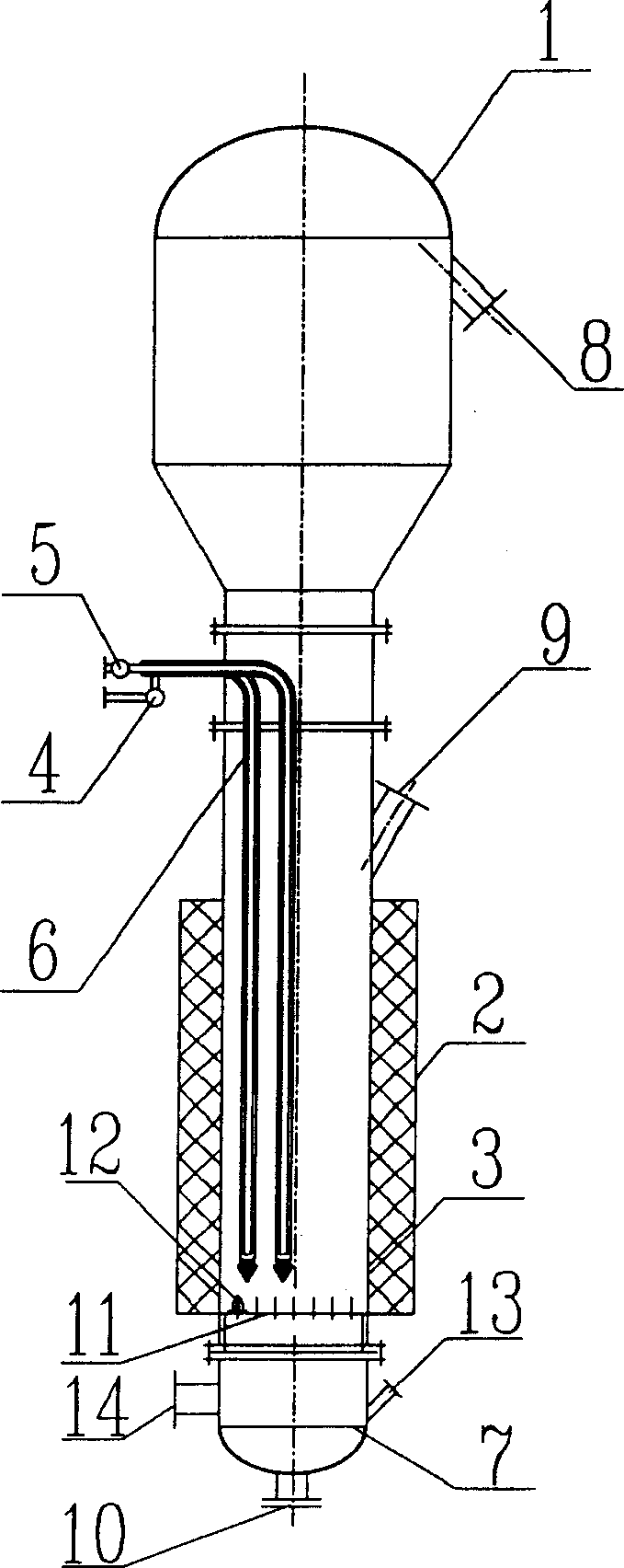 Large-scale apparatus for synthesis of trichlorosilane and synthesis method thereof