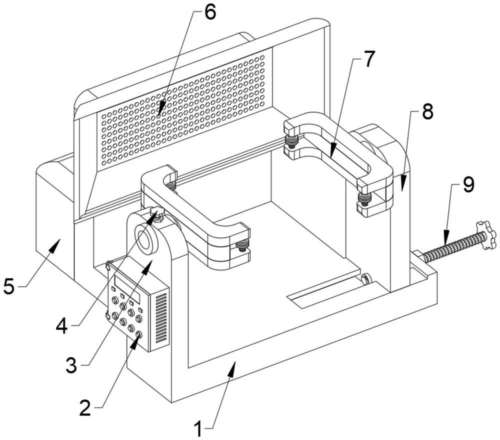 PCB clamping and fixing device for welding maintenance of electronic components